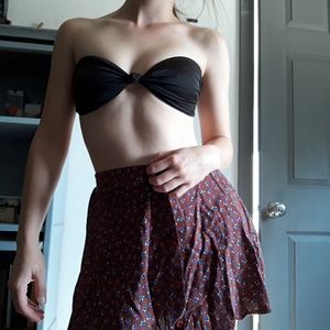 Black Strapless Bathingsuit Top